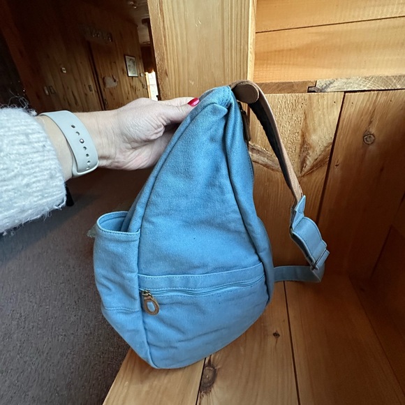 LL Bean Blue Canvas Shoulder Bag and cute canvas tote bag.  2 for 1 price! - Picture 3 of 9